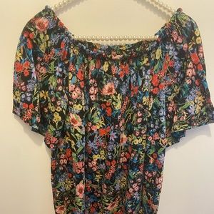 H&M floral dress. Off shoulder . Size S.
